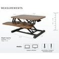 thumbnail image 4 of VIVO Rustic Vintage Brown 26" Height Adjustable Standing Desk Riser Sit to Stand, 4 of 9