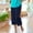 Navy Blue, variant on Cotton Capri Pants for Women with Drawstring Elastic Waist and Pockets Casual Lightweight Pants with Button Split for Summer Daily Wear