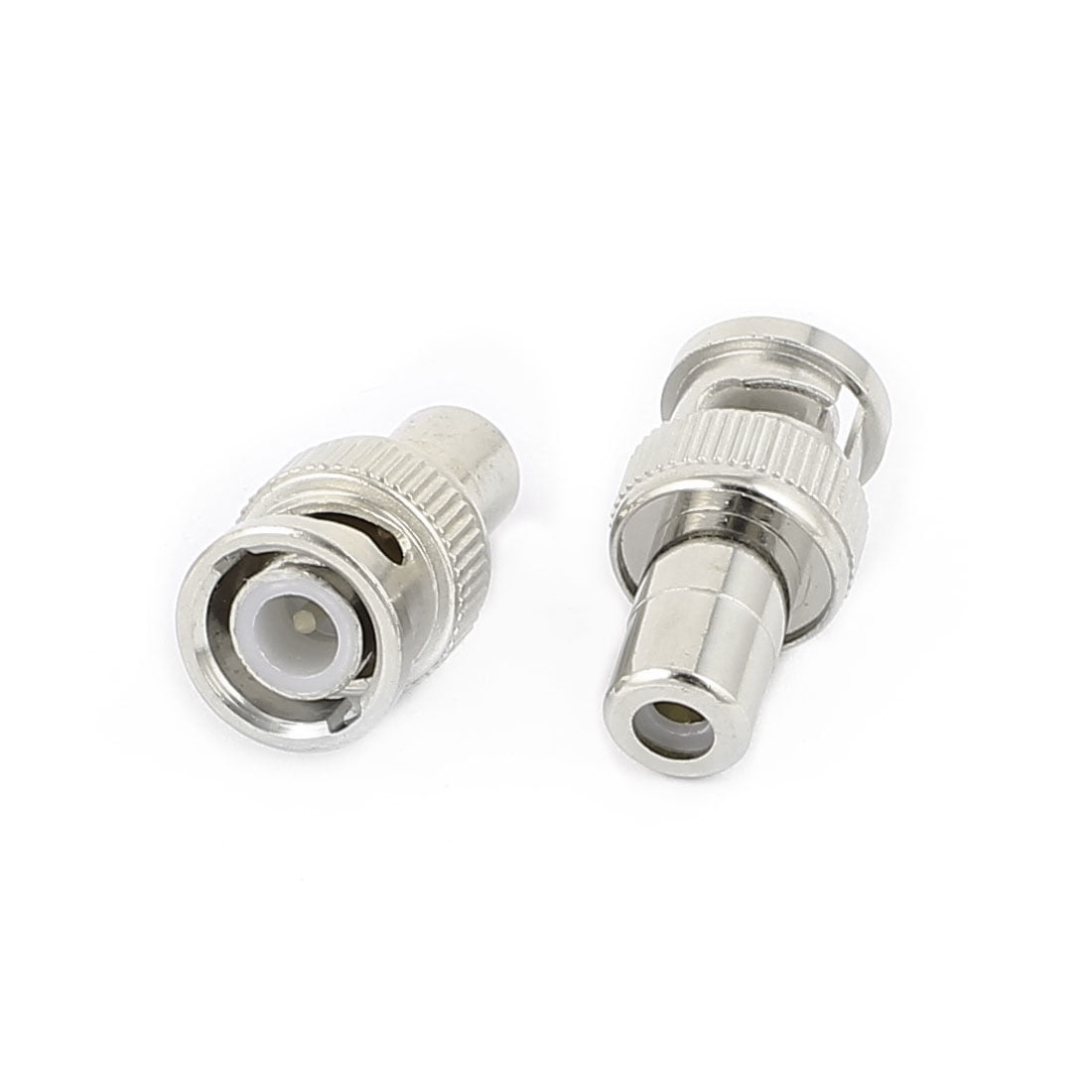 20Pcs BNC Male to RCA Female Jack Coax Cable Video Adapter Connector Silver Tone