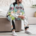 thumbnail image 7 of Gukieu Summer Gnome,Cute Gnome Print Men's Long-sleeved Pajamas Set, Elastic Waist Pajamas Button-down Pajamas Two-piece Set, Suitable for Adult Male Home Wear-Large, 7 of 7