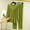 Green, variant on Summer Pajamas for Women Fashion Solid Color Breathable Sleepwear with Pants Summer Crew Neck Long Sleeve Pajamas Summer Pajamas