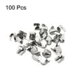 thumbnail image 3 of Uxcell 10x7mm Stainless Steel No Tie Shoelace End Clips Glossy Type, Silver 100 Pack, 3 of 5