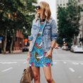 thumbnail image 4 of Fotbe Sharks Summer Vestido de Verano sin Mangas para Mujer – Vestido Midi Línea A, Estilo Camiseta Floral, Vestido Playero Casual y Fluido, 4 of 7