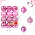 thumbnail image 1 of Christmas Decorative Balls Christmas Tree Hanging Christmas Ball Hanging Decorations 24PCS(Red), 1 of 8