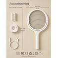 thumbnail image 5 of Tête Tournante Insecte Électrique Raquette Rechargeable Moustique Électrique Anti-Moustique Raquette Électrique Mouche Swatter Tue Mouche Attrape-Mouches, 5 of 5