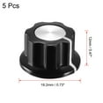 thumbnail image 2 of Uxcell Rotary Knob Speaker Control Knob Black Rotary Knobs for 1/4" Dia. Shaft Potentiometer Black 5 Pack, 2 of 3