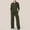 Army Green, variant on Womens Casual Jumpsuit Womens Casual Long Sleeve Zipper Turn-down Collar Bodycon Solid Wide Legging Jumpsuit Rompers With Pocket Jumpsuits for Women Casual Pants for Women