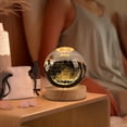 thumbnail image 5 of Gnmfd Crystal Night Light Saturn Solar System Engraved LED Desk Lamp 2.35 Inch Decorative Night Light for Bedroom Living Room Office Study Table Holiday Gift Room Lights, 5 of 6