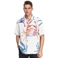 thumbnail image 6 of Ckdifva Many Crabs Mens Button Down Short Sleeve Shirt Casual Shirts Beach Hawaiian Shirts, 6 of 8