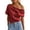 Wine, variant on Ticikt Women's Off Shoulder Asymmetric Top, Ruched Short Sleeve Casual Slim Fit Blouse,Hot Pink