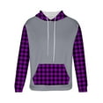 thumbnail image 5 of AnuYalue Men's Big and Tall Plaid Graphic Hoodie Casual Long Sleeve Hooded Sweatshirts Outdoor Athletic Pullover Oversize Color Block Hoodies, 5 of 5