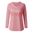 thumbnail image 5 of Pntutb Moda Mujer Causal Con Cuello En V Blusa Estampada Camiseta De Manga Larga Tops De Otoño Pntutb Pntutb-5238, 5 of 5
