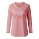 thumbnail image 4 of Blusa de manga larga con cuello en V informal para mujer a la moda, Tops de otoño Fridja bvmnju4079, 4 of 5