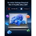 thumbnail image 4 of Fsjun 15.6" Laptop, (Win 11 Pro + Office 2019), Celeron N95 (Up to 3.4GHz), 16GB DDR4 RAM, 1TB NVMe SSD, 1920×1080 IPS Display, Backlit Keyboard, Fingerprint Sensor, 5800mAh Battery, WiFi 5 – For Stu, 4 of 8