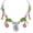 Green, variant on Bohemian Beaded Statement Necklace for Women - Vintage Multicolor Glass Beads with Denim Tassel & Ethnic Pendant, Adjustable Chain, Boho Layered Jewelry for for Casual Wear