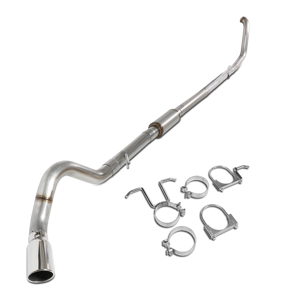 For 1999 to 2003 Ford F250 F350 Super Duty 7.3L Diesel 4"OD Piping Turbo Catback Exhaust System 1999 Ford F250 Super Duty Exhaust System