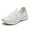 White, variant on Tanleewa Womens' Slip-ons Loafers Mesh Knit Walking Shoes Breathable Sneakers Shoe Size 10