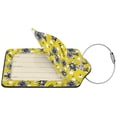 thumbnail image 4 of Rocae Honeybee for Leather Luggage Baggage Tags ID Label Privacy Cover ID Label with Stainless Steel Loop and Address Card, 4 of 5