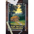 thumbnail image 2 of Fun Valley, Colorado, Cabin Scene (12x18 Wall Art Poster, Room Decor), 2 of 3