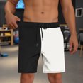 thumbnail image 5 of Gfyviroh Casual Shorts for Men Color Block Trendy Drawstring Beach Shorts Elastic Waist Patchwork Pockets Shorts, 5 of 9
