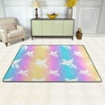 thumbnail image 2 of Dreamtimes Magic Colored Unicorn Area Rug 72x48in Rainbow Starry Non-Slip Floor Carpet Comfort Floor Mats Decor for Indoor Living Dining Room and Bedroom Area, 2 of 7