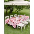 thumbnail image 3 of Outdoor Tablecloth with Umbrella Hole and Zipper, Valentine's Day Rectangle Table Cloth 54x80 Inch Waterproof Tablecloth, Loves Polka Dot Romantic Watercolor Picnic Table Cover for Patio Camping, 3 of 7
