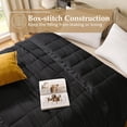 thumbnail image 4 of Queen Size Blanket with Satin Trim, Lightweight Down Alternative Blankets Queen Size for All Season, Machine Washable (Black , 90x90 Inch), 4 of 14