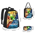 thumbnail image 4 of Ninjago Backpack 3 In 1 Bookbags Sets Adjustable Shoulder Backpack Lunch Bag Pencil Case Pouch Box, Black, One Size, 4 of 9