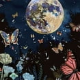 thumbnail image 5 of Orinice Moon Butterflies Forest Bathroom Decor Set with Hooks, Colorful Luxurious Graphic Print Polyester Fabric Shower Curtain Set, Multi-Size Shower Curtain for Bathroom 69x72, 5 of 7