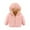 Pink, variant on HAiming Toddler Baby Boys Girls Winter Coats Long Sleeve Hooded Fleece Lined Jacket Casual Thickened Warm Outwear