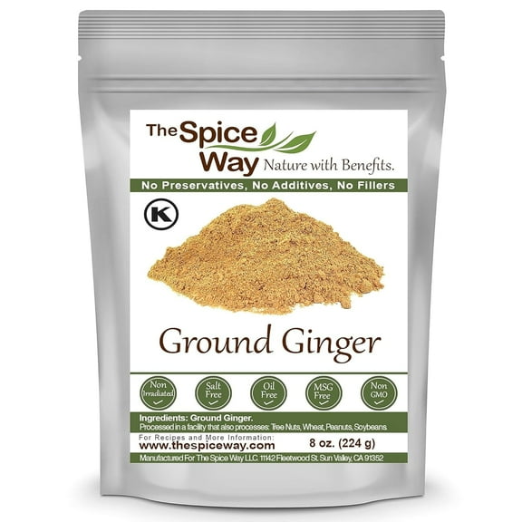 The Spice Way Ginger Powder - Pure Dry Ground Powdered Root - 8 oz.