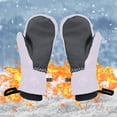 thumbnail image 2 of ZACPNCV Kids Waterproof Gloves Winter Warm Fleece Lined Snow Gloves Boys Girls Ski Gloves Purple Free Size, 2 of 7