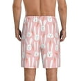 thumbnail image 3 of Kdxio Cute Rabbit Carrot Print Mens Sleep Shorts Bottoms Soft Comfy Pajama Wear Pants with Drawstring Pockets, 3 of 7