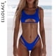thumbnail image 1 of Ellolace Sexy Bikini ahueca hacia fuera el traje de baño de las mujeres de corte alto Micro traje de baño 2022 elegante traje de baño trajes de playa 2 piezas Tan Jianjun unisex, 1 of 2