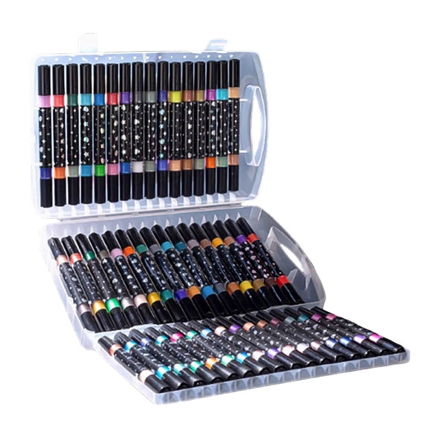 Stylos Pailletés pour Enfants Marqueur à Double Pointe Poudre de Perles Douce 10 ml