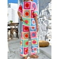 thumbnail image 4 of Conjunto de 2 Piezas de Chándal de Verano para Playa con Camisa de Corta y Botones para Mujer, Top Estampado, Pantalones Cortos de Descanso Flor A Cuadros M, 4 of 9