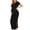 Black, variant on Women's Short Sleeve Maternity Dresses Clothes Split Pregnancy Maxi Dresses