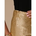 thumbnail image 5 of Unique Bargains Women's Silk Elastic High Waist Midi Skirts M Light Brown, 5 of 6