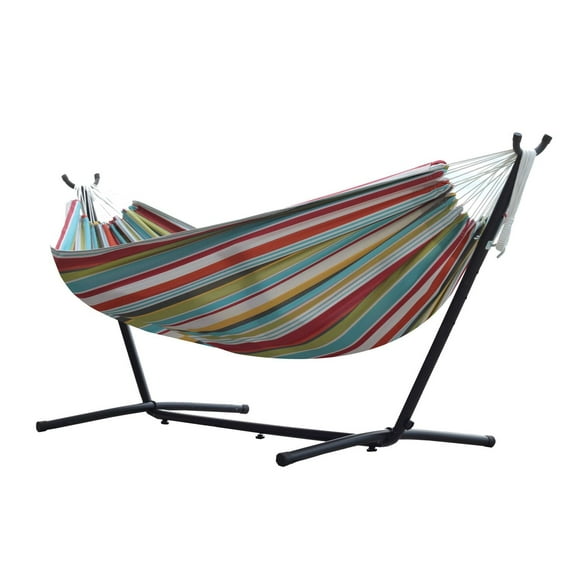 Combinaison - Hamac double en polyester avec support de Vivere (9 pi)