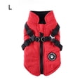 thumbnail image 2 of Chaqueta de arnés de invierno para mascotas, abrigo impermeable a prueba de viento para correr, ropa Universal ligera, gancho trasero, decoración de ropa, rojo L seitruly PT000587-22, 2 of 7