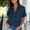 Navy, variant on Women's Casual Short Sleeve Linen Blend T-Shirt Top for Everyday Wear