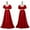 Red, variant on Regency Dresses for Women with Satin Sash Ruffled Puff Sleeve Empire Waist Dress Gown