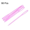 thumbnail image 3 of 90uds Agujas de coser de plástico 7cm Grandes ojo rosa Unique Bargains, 3 of 4