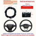 thumbnail image 4 of SNNROO Premium PU Leather Steering Wheel Cover with Embroidered Design  Universal Fit for 14.5-15 Inch Steering Wheels, 4 of 7