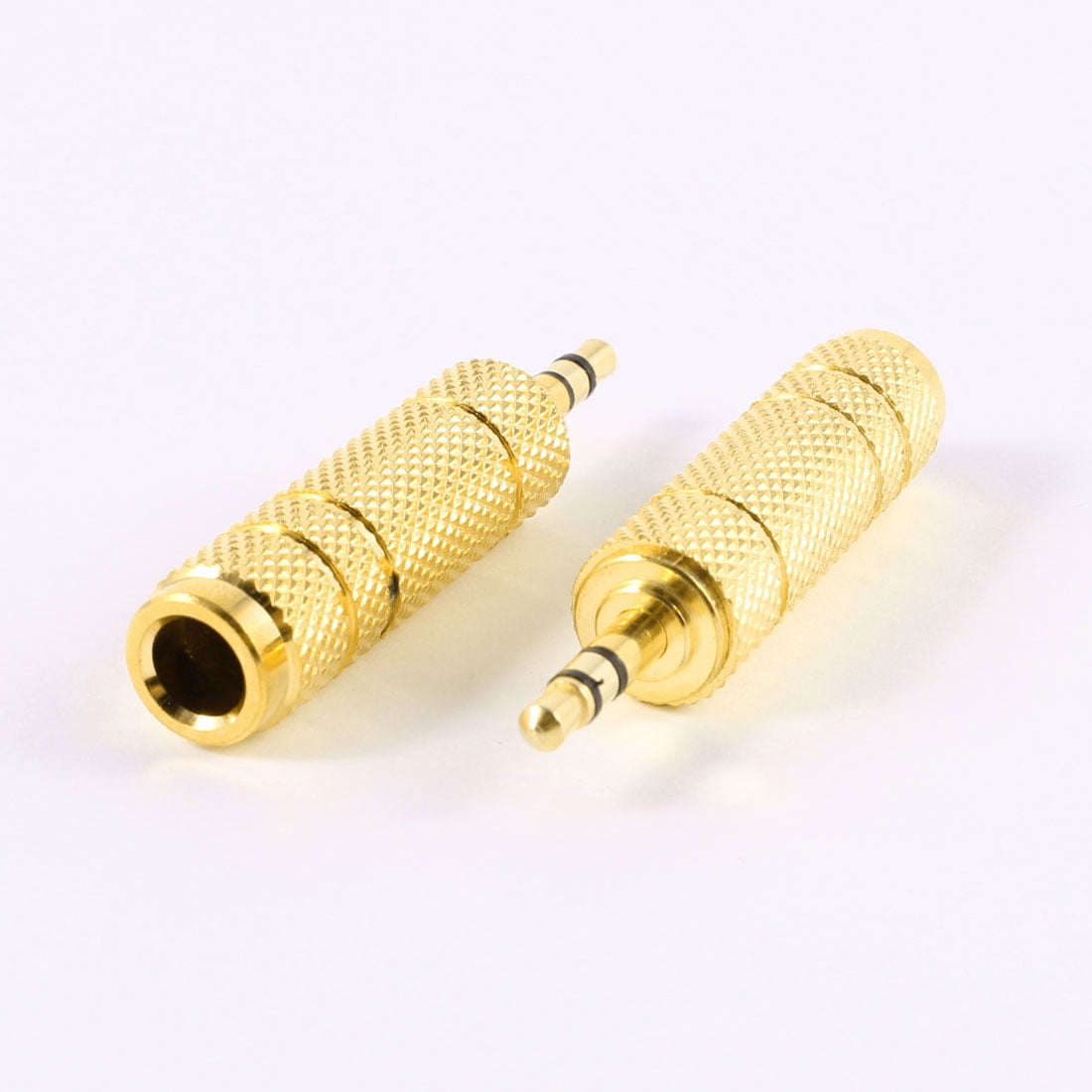 3.5mm PKcket to 6.35mm Jack Plug Audio converter Headphone Adapter GOLD MU 
