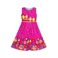 thumbnail image 1 of Girls Dress Flower Yellow Bow Tie Summer Sundress 7-8 Years, 1 of 7