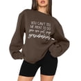 thumbnail image 2 of Vedolay Long Sleeve Shirts Womens Oversized Sweatshirts Long Sleeve Shirts Pullover Crewneck Sweatshirts,Brown S, 2 of 4