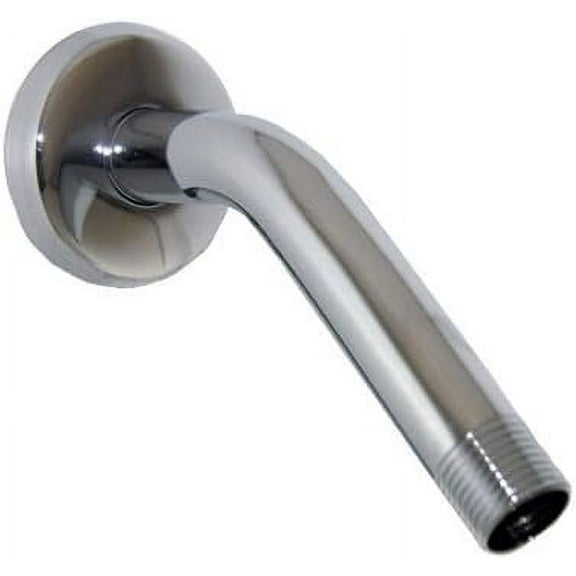1/2-Inch Male Pipe Thread x 8-Inch Chrome Shower Arm & Flange With Wall Flange
