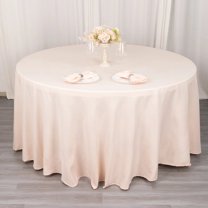 BalsaCircle 120" Blush Round Premium Polyester Tablecloth Wedding Table Linens
