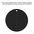 thumbnail image 1 of enqiretly Isolation Set de Table en Silicone Coussin Résistant à la Chaleur Coussin Plat, Noir, Rond, 1 of 6